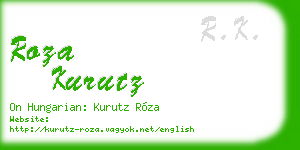 roza kurutz business card